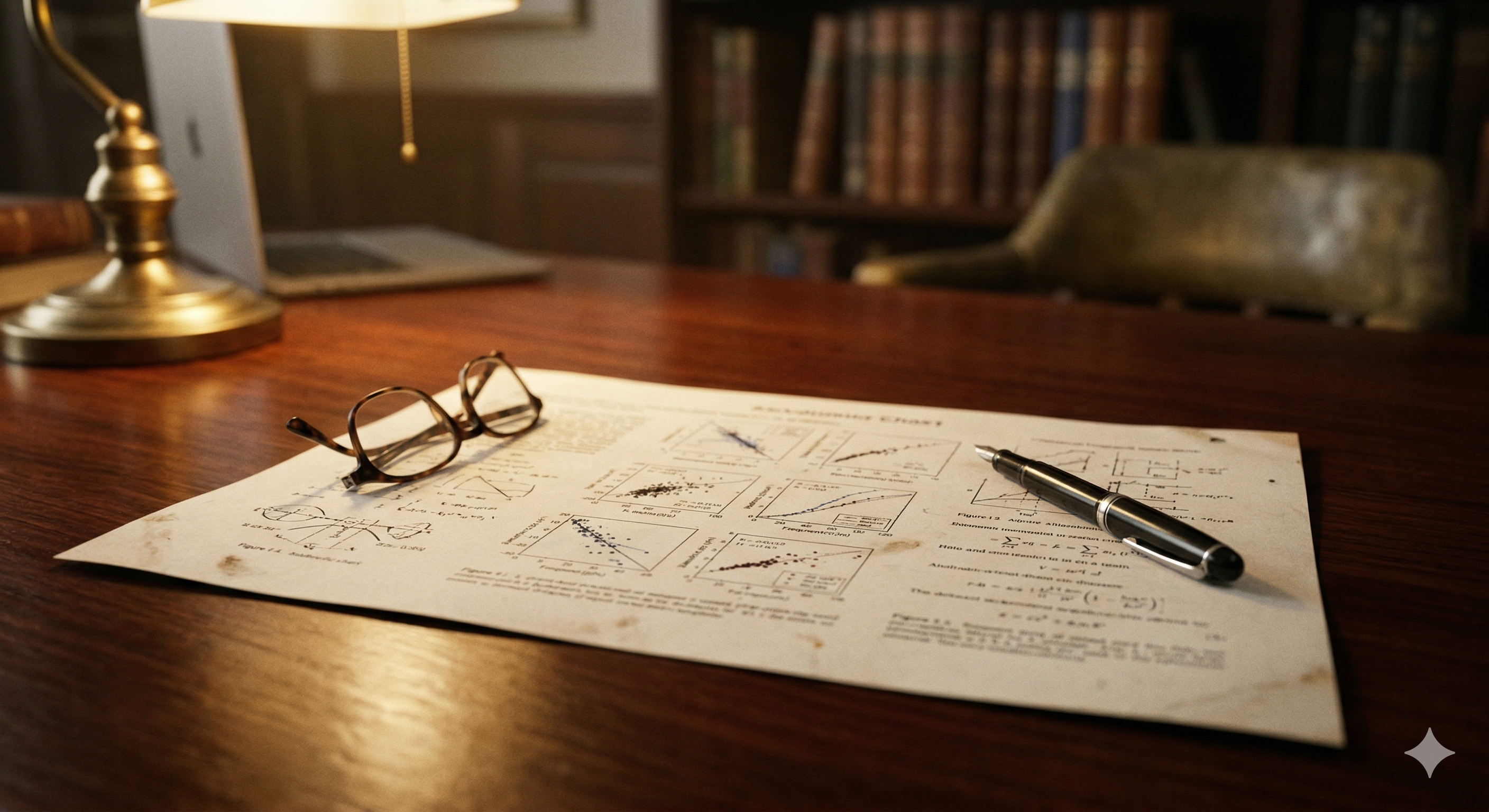 Scientific research chart on a desk